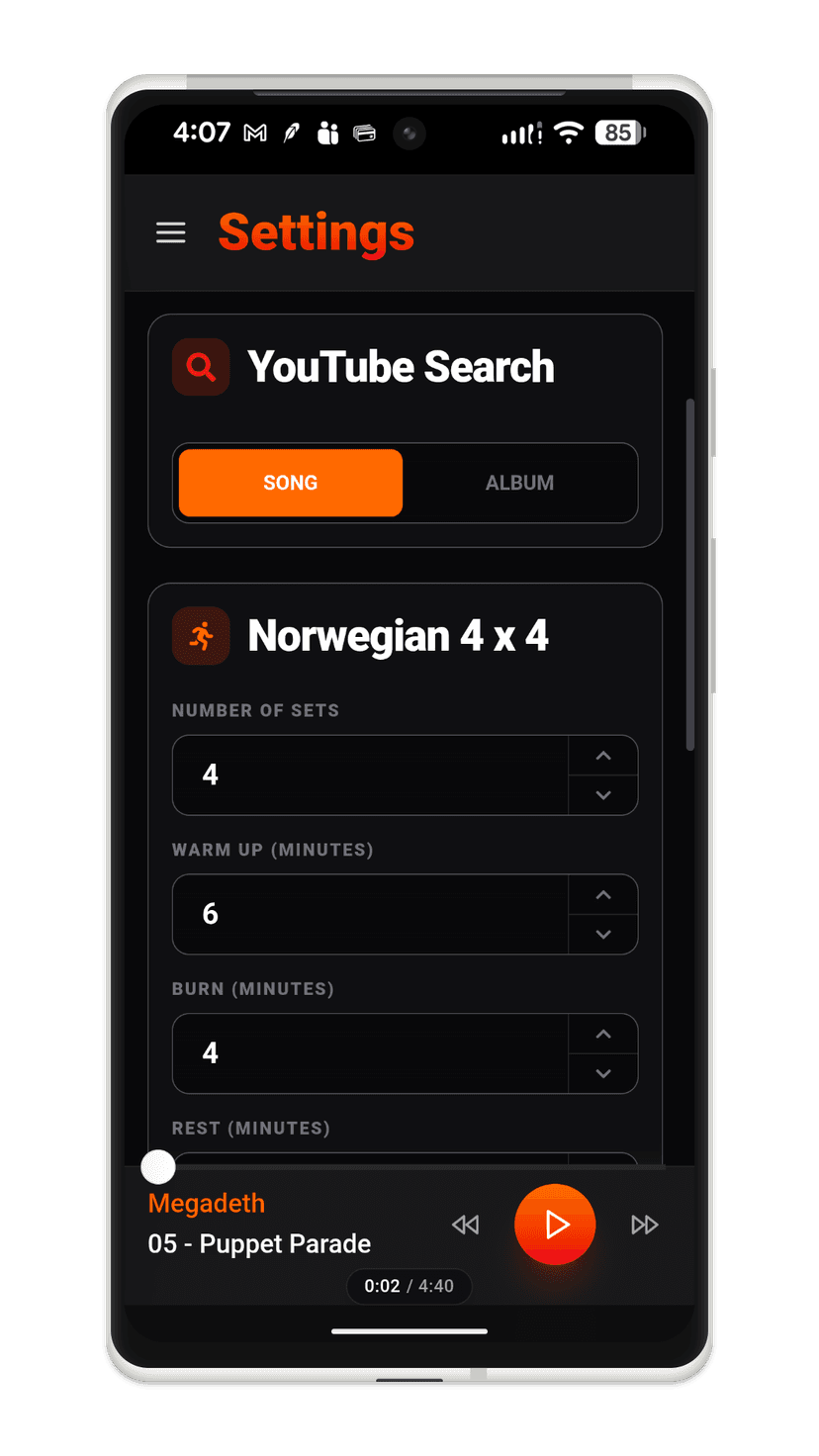 Settings and Extraction Config